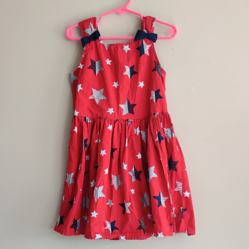 Gymboree Red Star Print Sundress with Navy and White Stars
